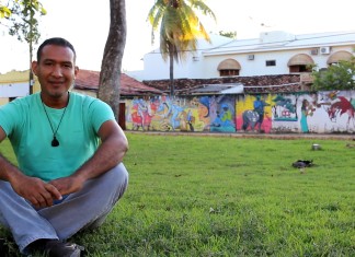 Depredação da arte: Pintura de Sálvio Júnior é apagada em praça de Cáceres